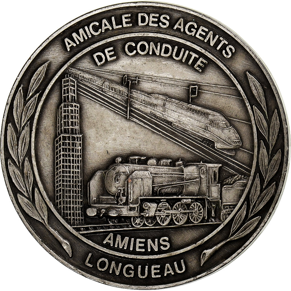 Francia, medalla, Amicale des Agents de Conduite, Amiens-Longueau, Railway