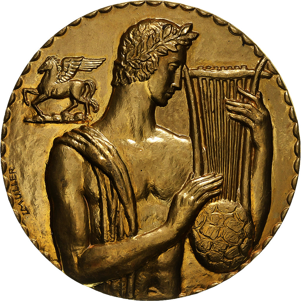 Belgio, medaglia, Orphée, Société Belge des Auteurs, Musique, Muller, BB+