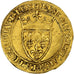 Francja, Charles VI, Ecu d'or, Ecu d'or à la Couronne, Złoto, AU(50-53)
