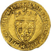 France, Charles VI, Ecu d'or, Ecu d'or à la Couronne, Gold, AU(50-53)
