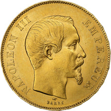 France, Napoleon III, 50 Francs, 1855, Paris, Gold, AU(50-53), KM:785.1