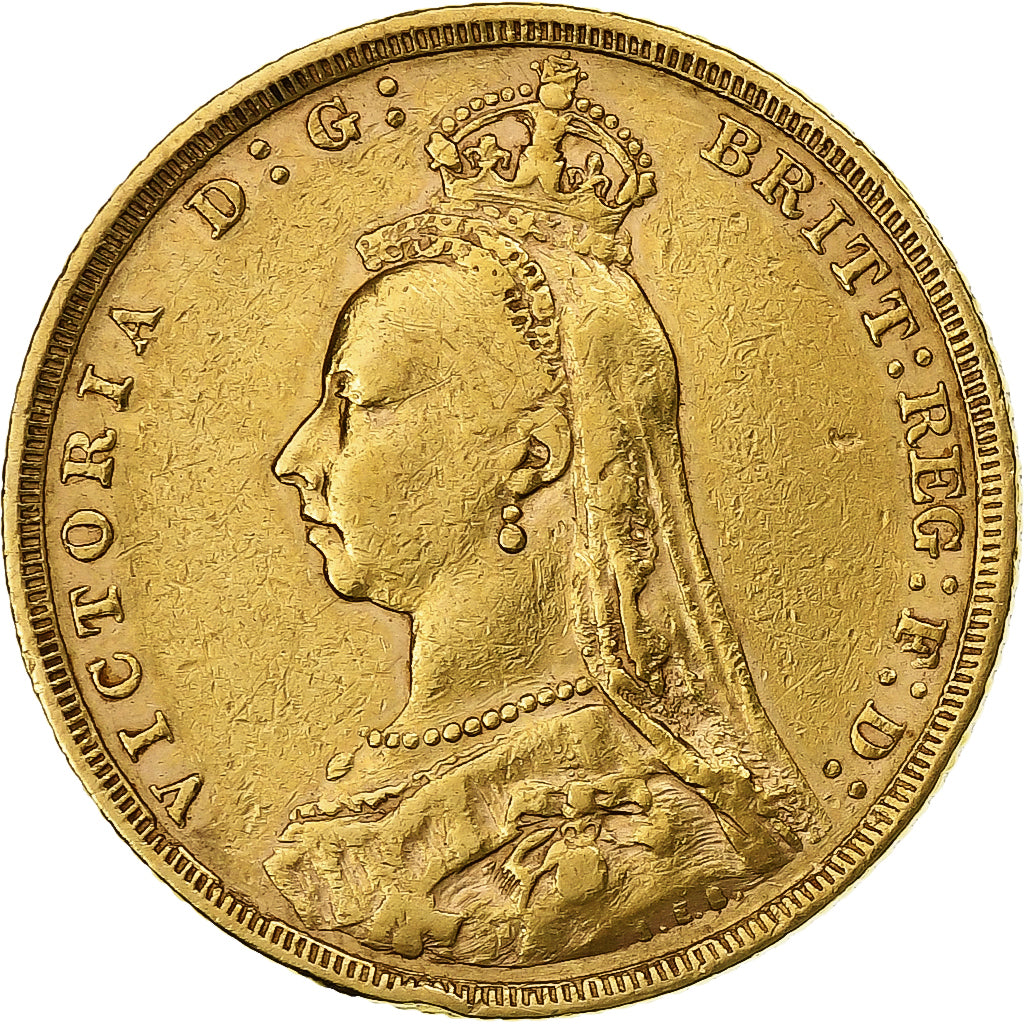 Australia, Victoria, Sovereign, 1888, Melbourne, Gold, EF(40-45), KM:10