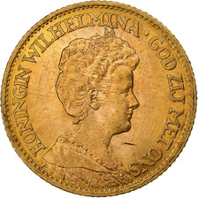 Países Baixos, Wilhelmina I, 10 Gulden, 1911, Dourado, AU(55-58), KM:149