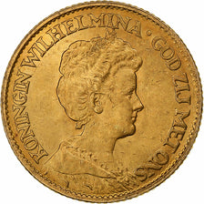Netherlands, Wilhelmina I, 10 Gulden, 1912, Gold, AU(55-58), KM:149