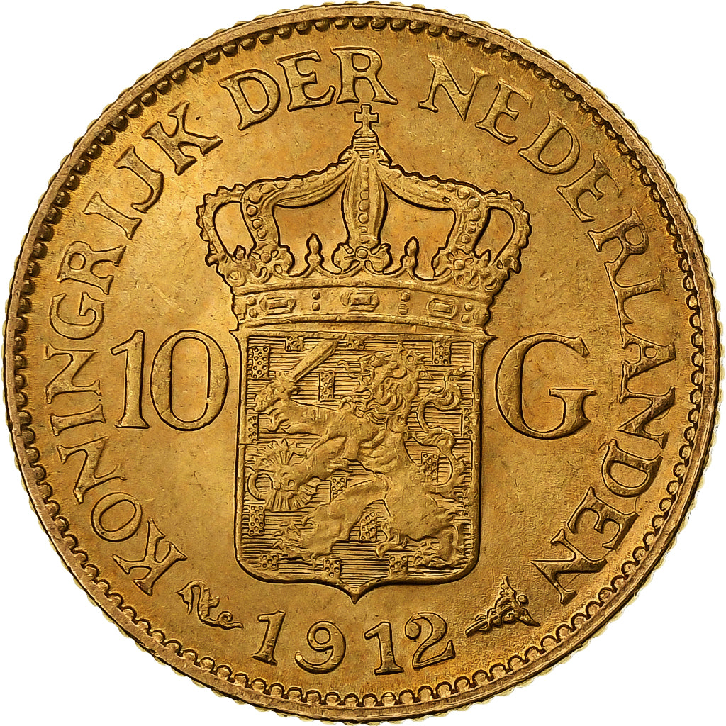 Pays-Bas, Wilhelmina I, 10 Gulden, 1912, Or, SUP, KM:149
