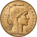Francja, 20 Francs, Marianne, 1911, Paris, Złoto, MS(64), Gadoury:1064a, KM:857