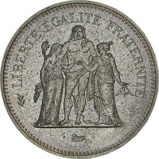 França, 50 Francs, Hercule, 1975, Paris, Prata, MS(65-70), Gadoury:882