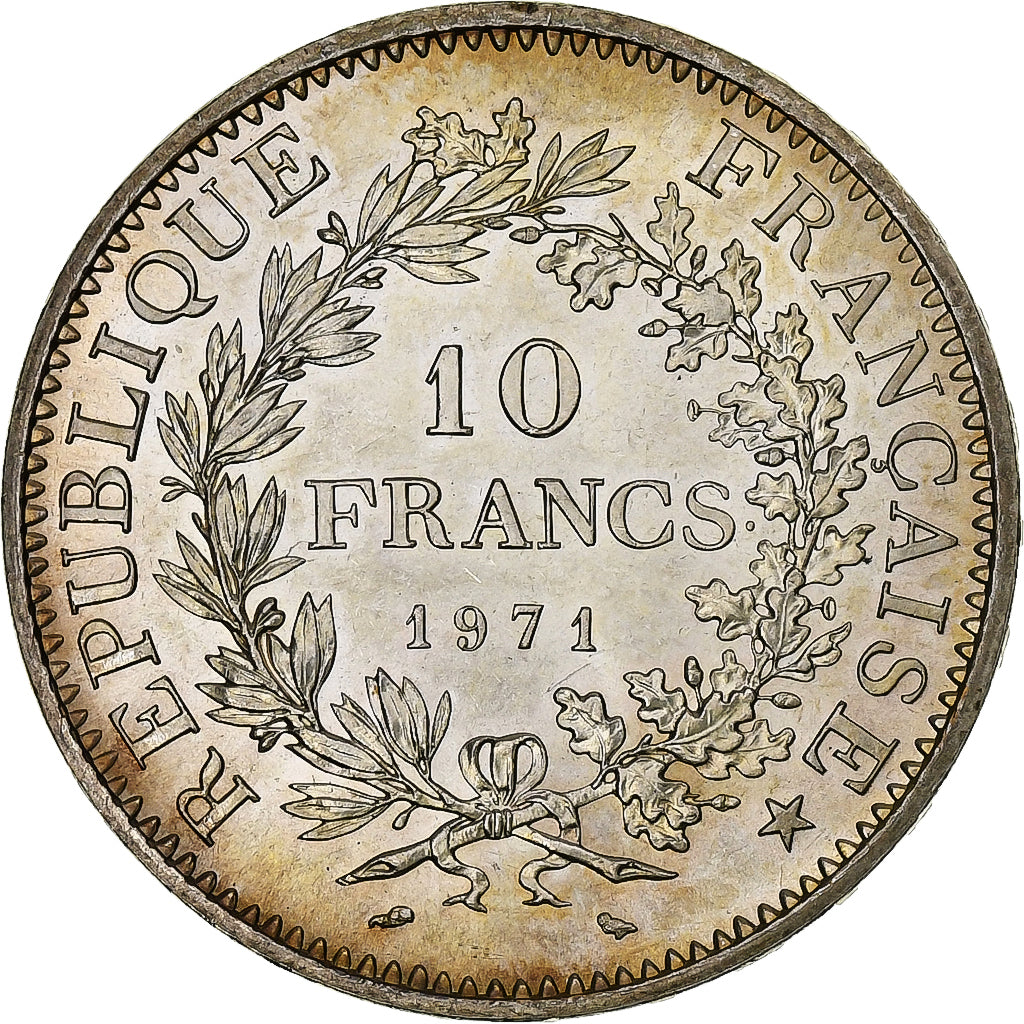 Francia, 10 Francs, Hercule, 1971, Paris, Argento, FDC, KM:932