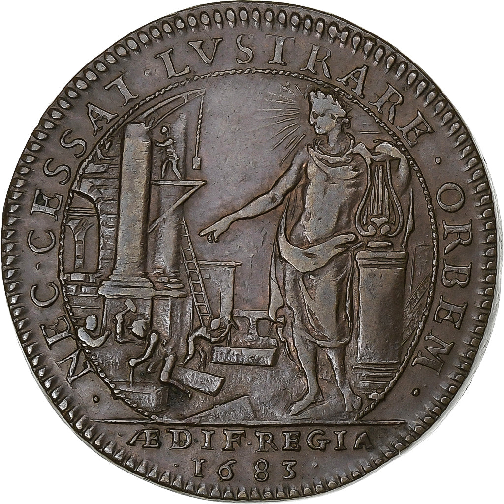 France, Token, Louis XIV, Bâtiments du Roi, History, 1683, MS(60-62), Copper