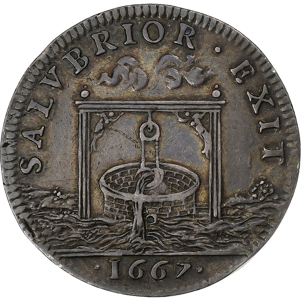 France, Jeton, Louis XIV, Bâtiments du Roi, History, 1667, SUP, Argent