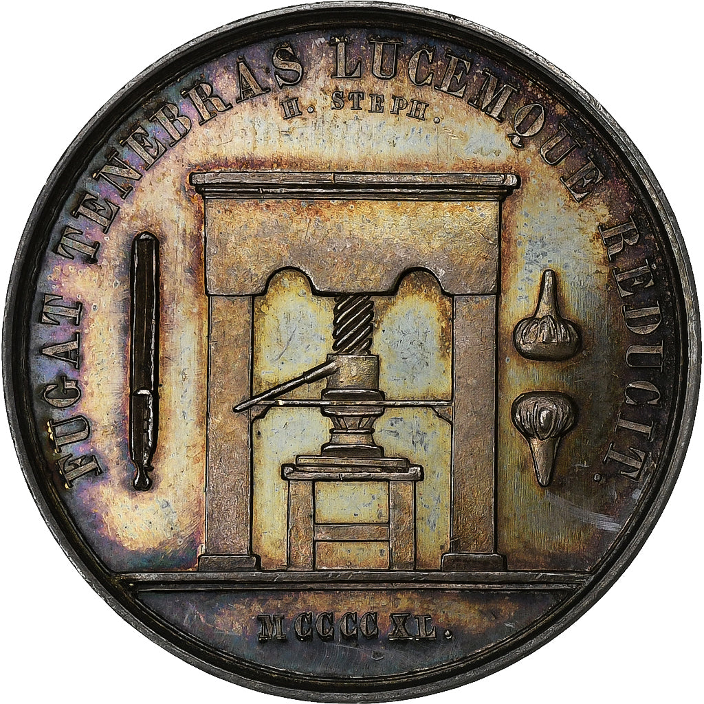 France, Token, Louis Philippe I, Chambre des Imprimeurs de Paris, 1840, MS(63)