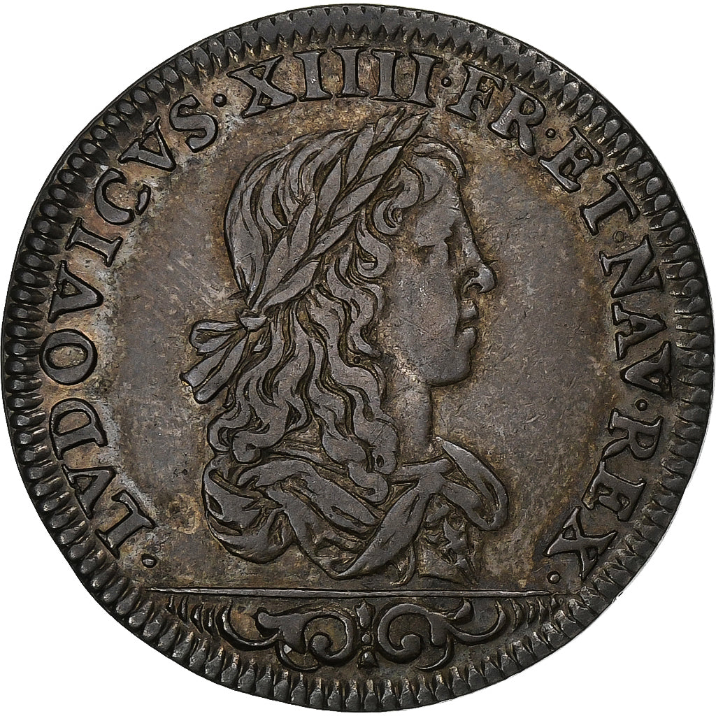 France, Token, Louis XIV Le Grand, History, 1654, AU(55-58), Silver