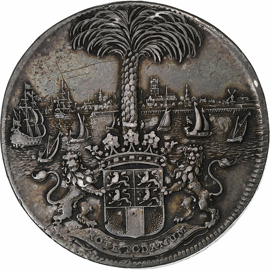 Netherlands, Token, Wilhelm III, Rotterdam, History, 1689, AU(55-58), Silver