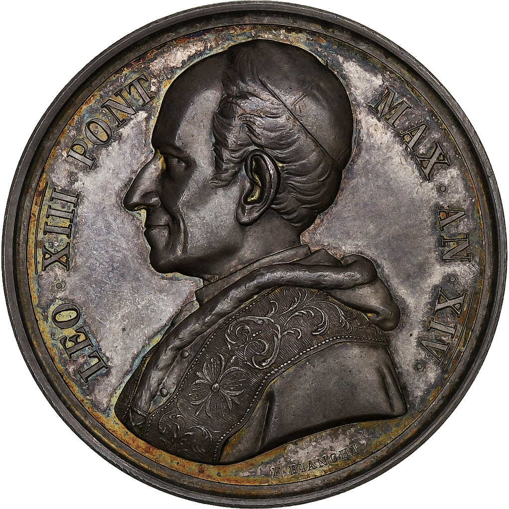 Vatican, Medal, Leone XIII, 1891, Bianchi, MS(63), Silver