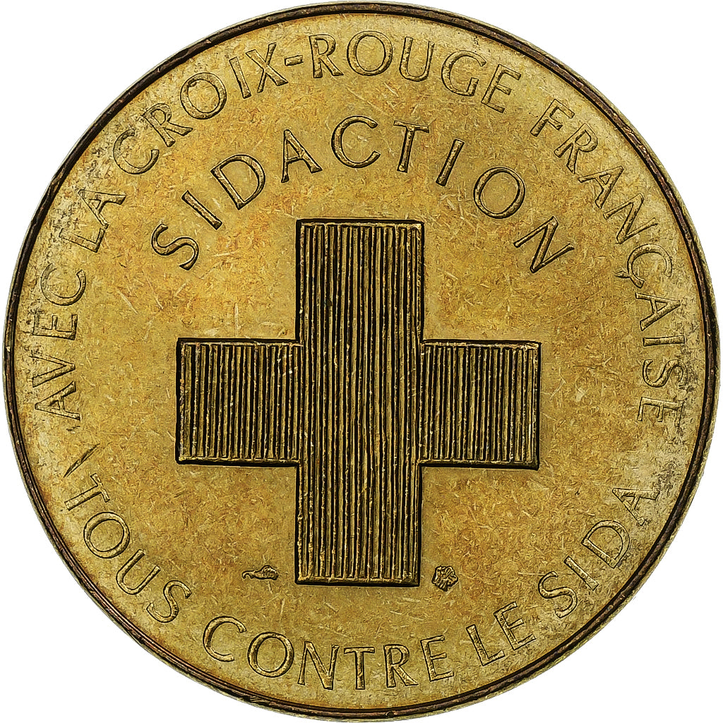 Francia, zeton, Tourist Token, Croix Rouge Française, Sidaction, Arts &