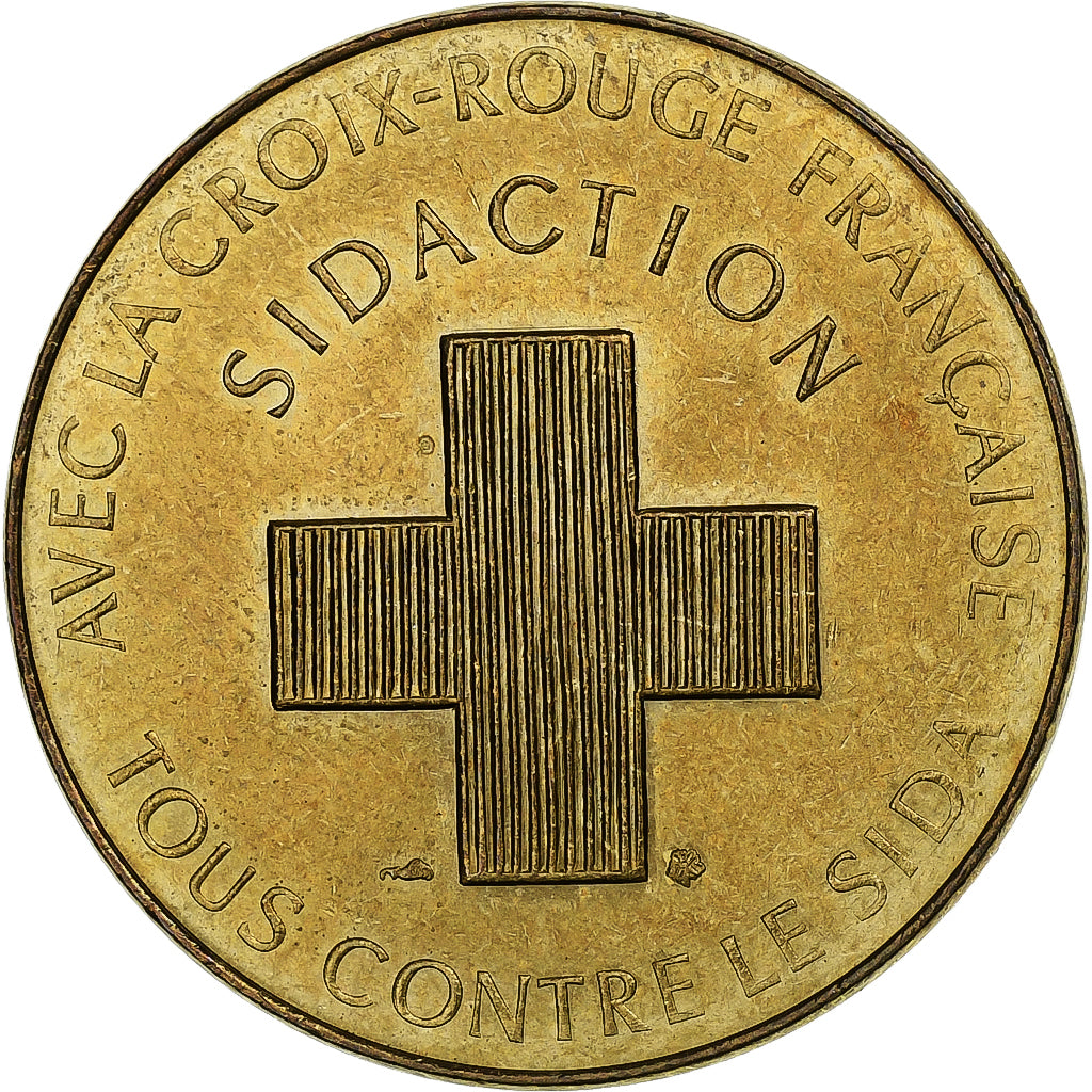 Francia, zeton, Tourist Token, Croix Rouge Française, Sidaction, Arts &