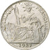 FRANCUSKIE INDOCHINY, 20 Cents, 1937, Paris, Srebro, AU(55-58)