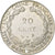 FRANCUSKIE INDOCHINY, 20 Cents, 1937, Paris, Srebro, AU(55-58)