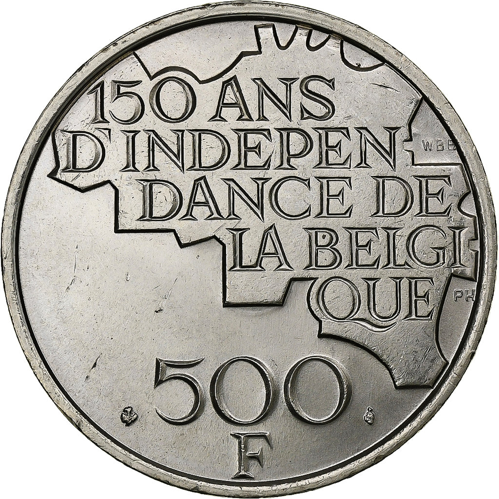 Belgium, 500 Francs, 500 Frank, 1980, Brussels, Silver Clad Copper-Nickel