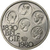 Belgio, 500 Francs, 500 Frank, 1980, Brussels, Rame-nichel ricoperto in argento