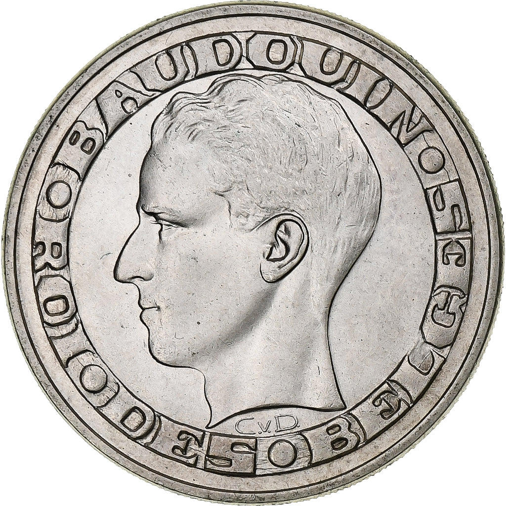 Belgium, 50 Francs, 50 Frank, 1958, Silver, MS(63), KM:150.1