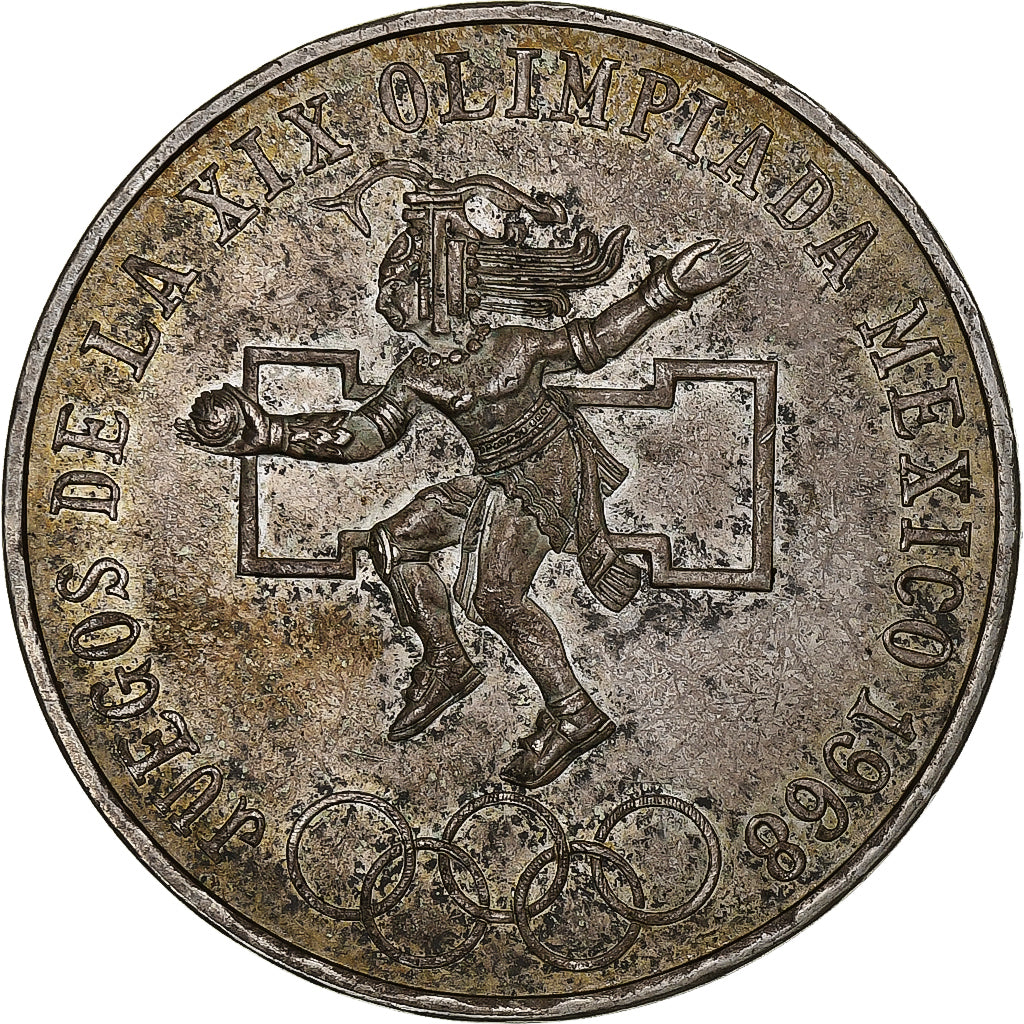 Mexico, 25 Pesos, 1968, Mexico, Silver, AU(50-53), KM:479.1