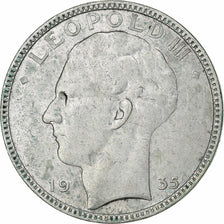 Belgium, 20 Francs, 20 Frank, 1935, Silver, VF(30-35), KM:105