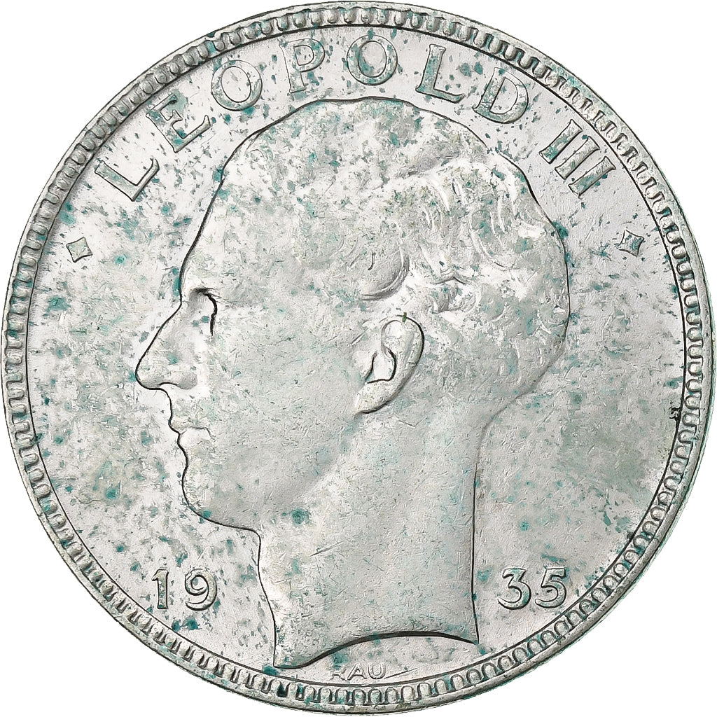 Belgium, 20 Francs, 20 Frank, 1935, Silver, VF(30-35), KM:105