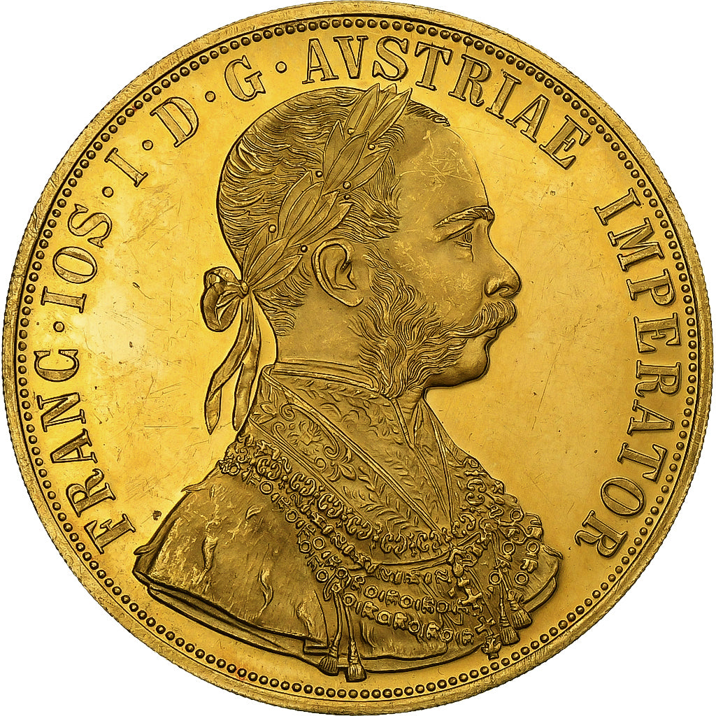 Coin, Austria, Franz Joseph I, 4 Ducat, 1915, Vienna, Official restrike, MS(63)