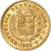 Peru, 1/5 Libra, Pound, 1968, Lima, Złoto, MS(64), KM:210