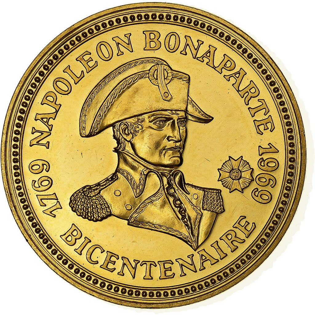 France, Medal, Napoléon Bonaparte, Bicentenaire, 1969, Gold, MDP, MS(63)