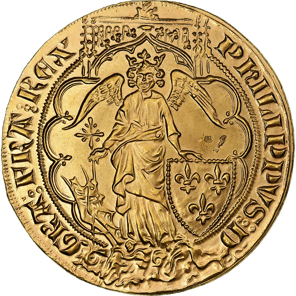 France, Medal, Philippe VI, Ange d'Or, Gold, Restrike, MS(65-70)