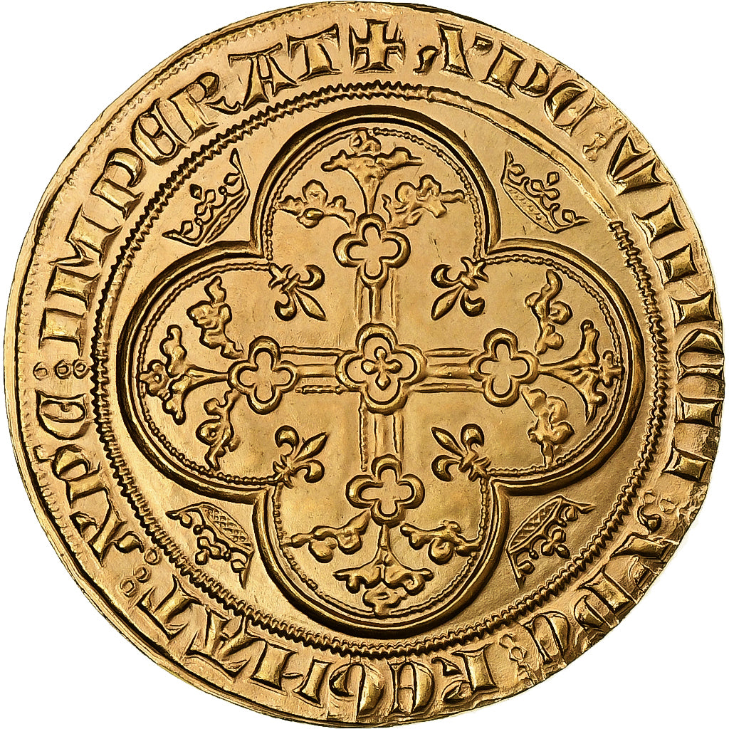 France, Medal, Philippe VI, Ange d'Or, Gold, Restrike, MS(65-70)