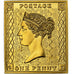 France, Médaille, 125ème Anniversaire du Timbre-Poste, Or, MDP, FDC