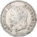 France, Napoleon III, 20 Centimes, Napoléon III, 1867, Strasbourg, Silver
