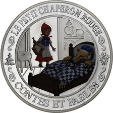 France, Medal, Contes et Fables, Le Petit Chaperon Rouge, Silver, MS(64)