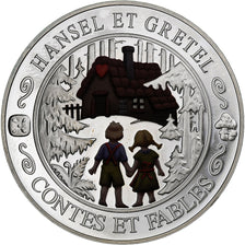 France, Medal, Contes et Fables, Hansel et Gretel, Silver, MS(64)