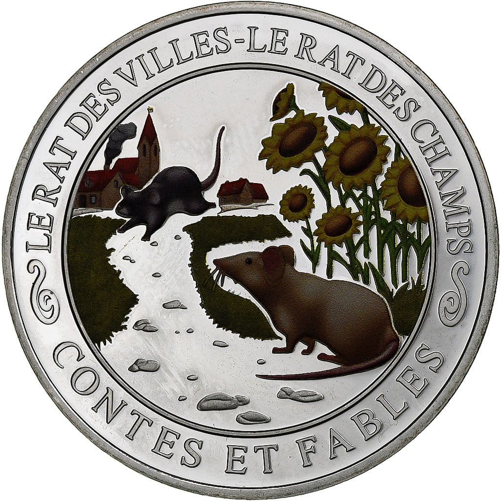 Frankreich, Medaille, Contes et Fables, Le Rat des Villes et le Rat des Champs