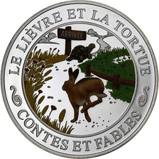 Frankreich, Medaille, Contes et Fables, Le Lièvre et la Tortue, Silber, UNZ+