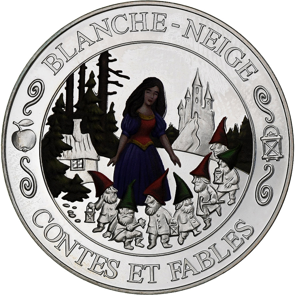France, Medal, Contes et Fables, Blanche-Neige, Silver, MS(64)