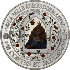 França, medalha, Contes et Fables, La Belle au Bois Dormant, Prata, MS(64)