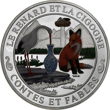 France, Médaille, Contes et Fables, Le Renard et la Cigogne, Argent, SPL+
