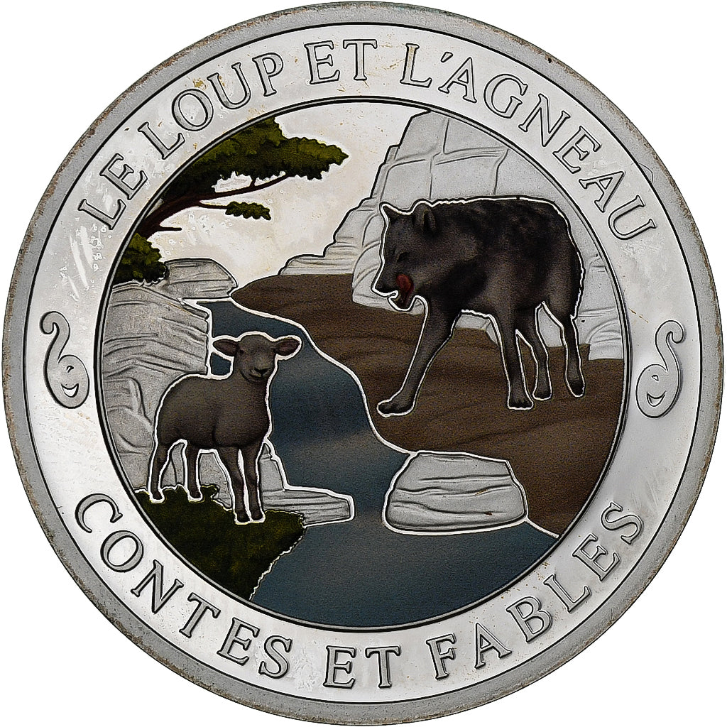 France, Médaille, Contes et Fables, Le Loup et l'Agneau, Argent, SPL+