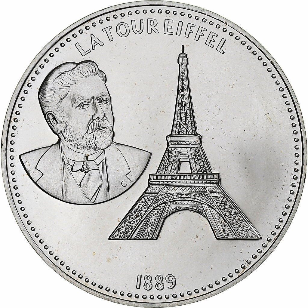 France, Medal, Les Joyaux de Paris, La Tour Eiffel, Silver, MS(64)