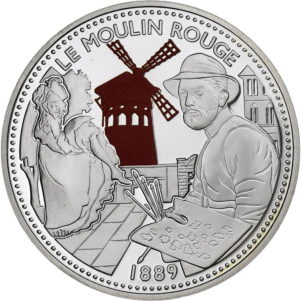 France, Medal, Les Joyaux de Paris, Le Moulin Rouge, Silver, MS(64)