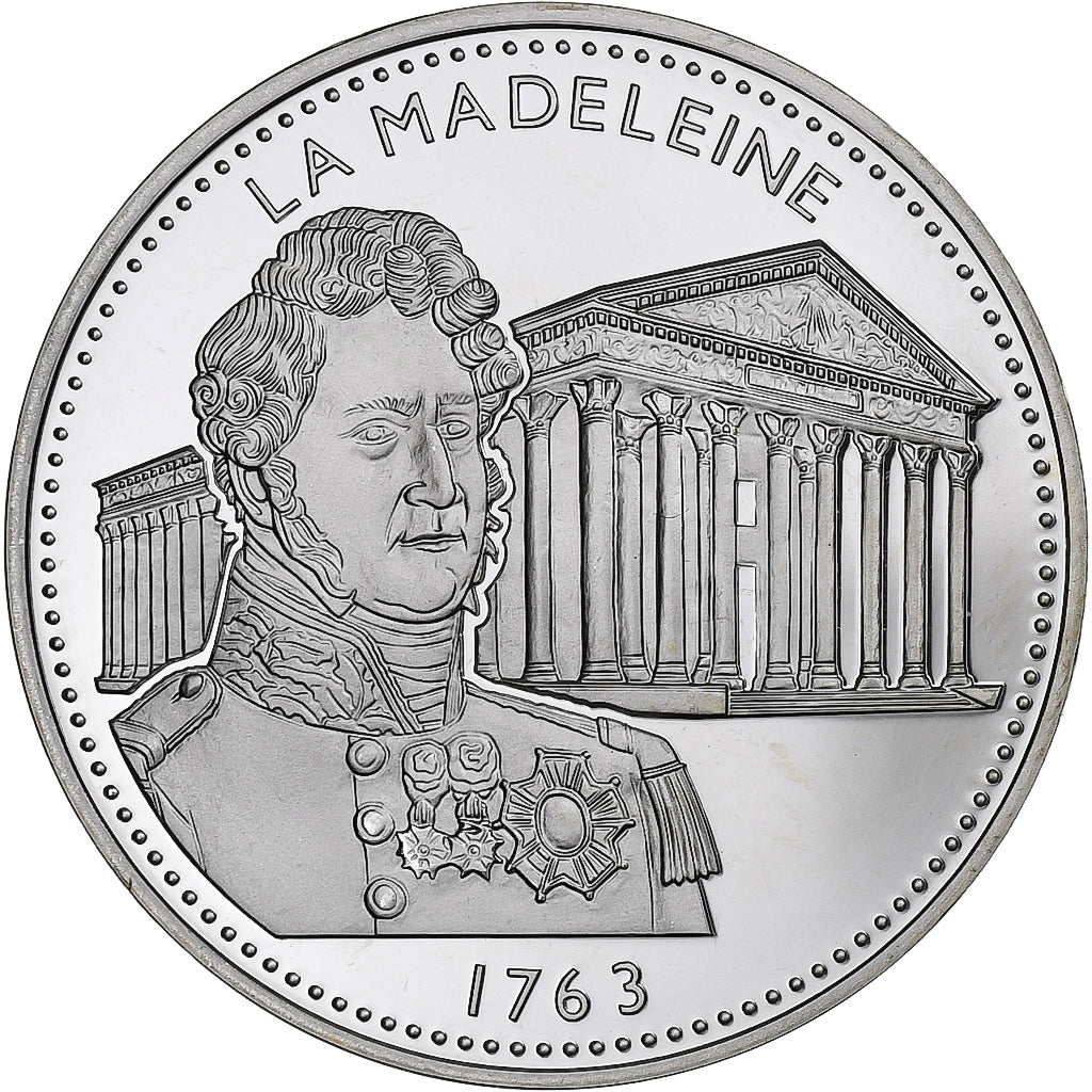 France, Medal, Les Joyaux de Paris, La Madeleine, Silver, MS(64)