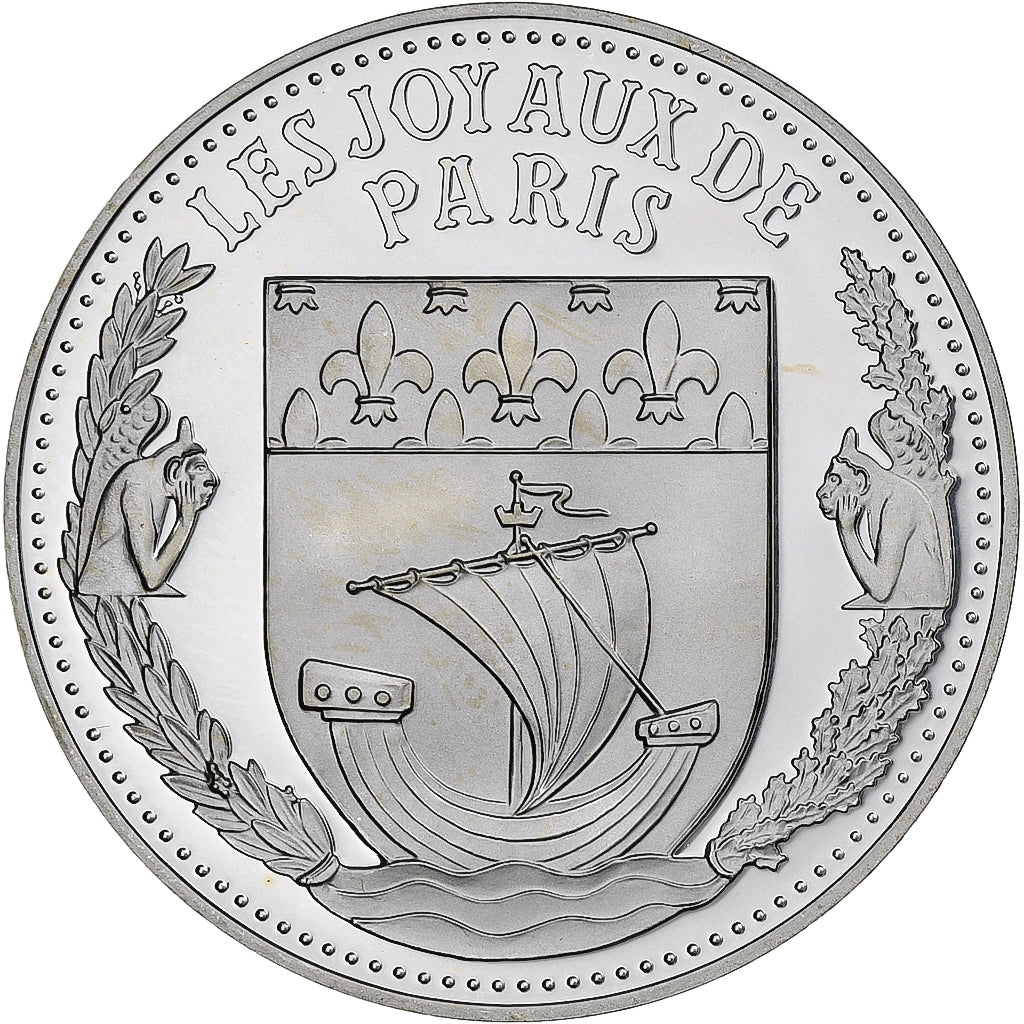 França, medalha, Les Joyaux de Paris, La Madeleine, Prata, MS(64)