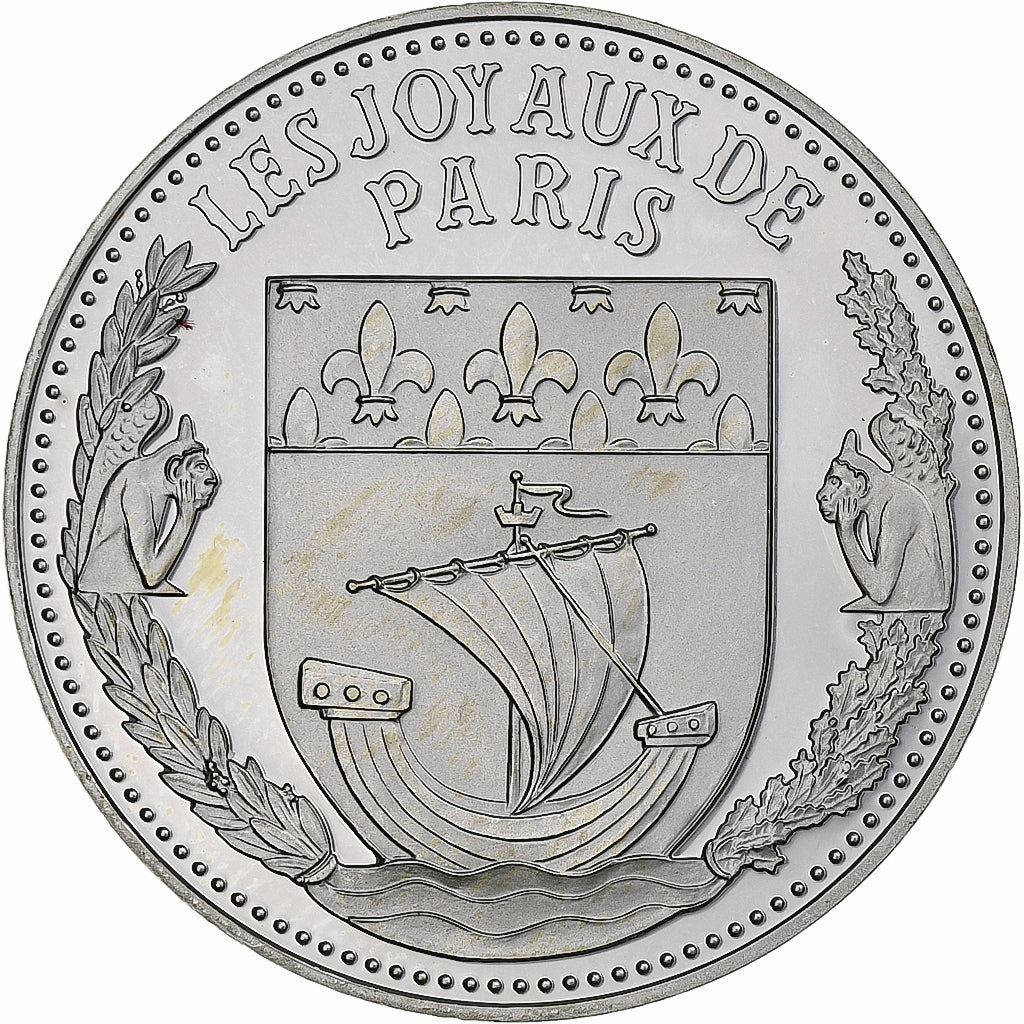 Francja, medal, Les Joyaux de Paris, Le Sacré Coeur, Srebro, MS(64)