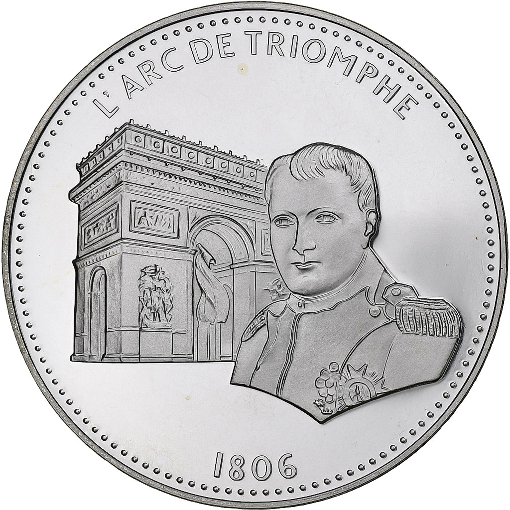 France, Medal, Les Joyaux de Paris, L'Arc de Triomphe, Silver, MS(64)