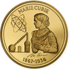 Francia, medalla, Marie Curie, Copper Gilt, FDC